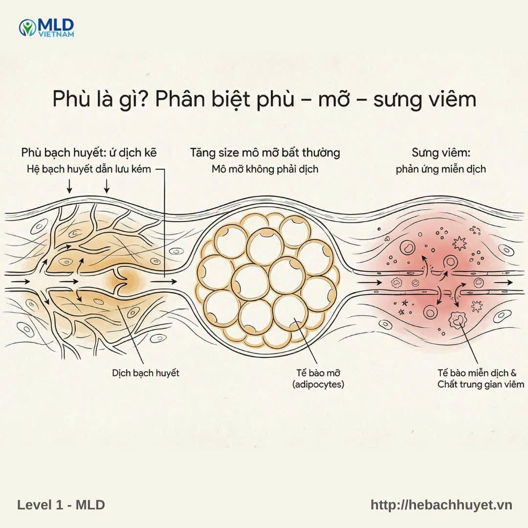 Phân biệt PHÙ – CELLULITE – VIÊM (ba tình trạng rất hay bị nhầm lẫn)